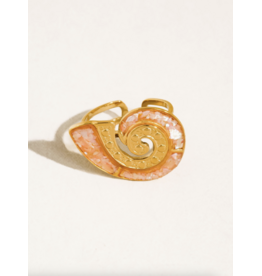 Flanerie Shellnee 18K Gold Non-Tarnish Shell Ring