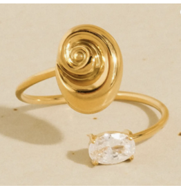Flanerie Solenya 18K Gold Non-Tarnish Ring
