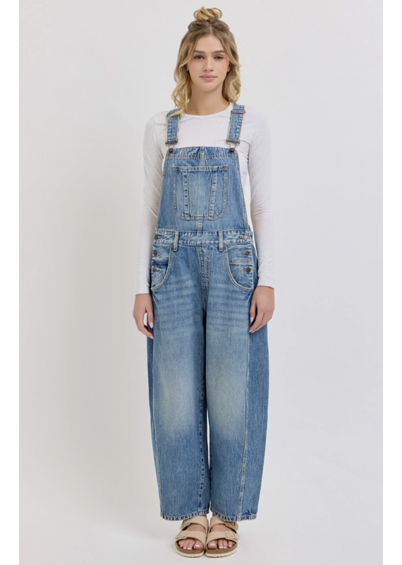 Cello Jeans Mid Waisted Barrel Overall