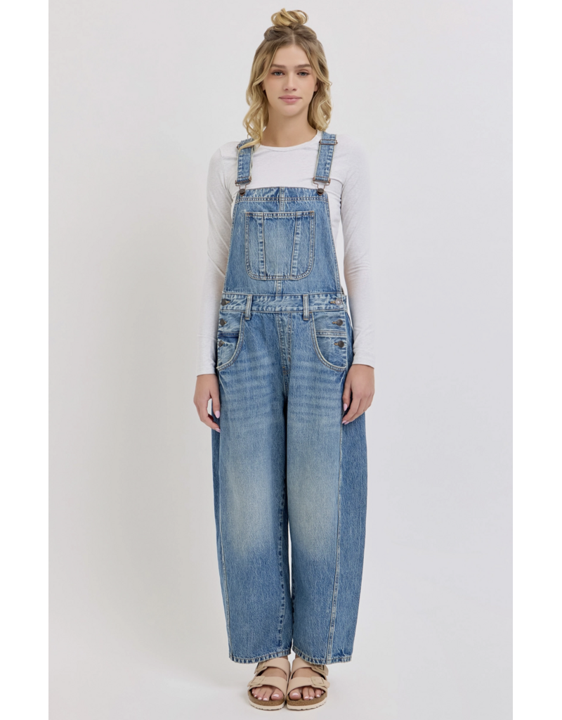 Cello Jeans Mid Waisted Barrel Overall