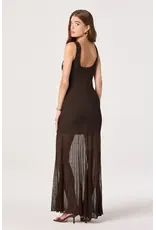ASTR Glena Ribbed Knit Drop Waist Maxi Dress