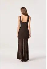 ASTR Glena Ribbed Knit Drop Waist Maxi Dress