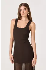 ASTR Glena Ribbed Knit Drop Waist Maxi Dress