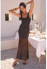 ASTR Glena Ribbed Knit Drop Waist Maxi Dress