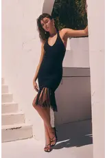 ASTR Kate Fringe Hem V-Neck Sweater Dress