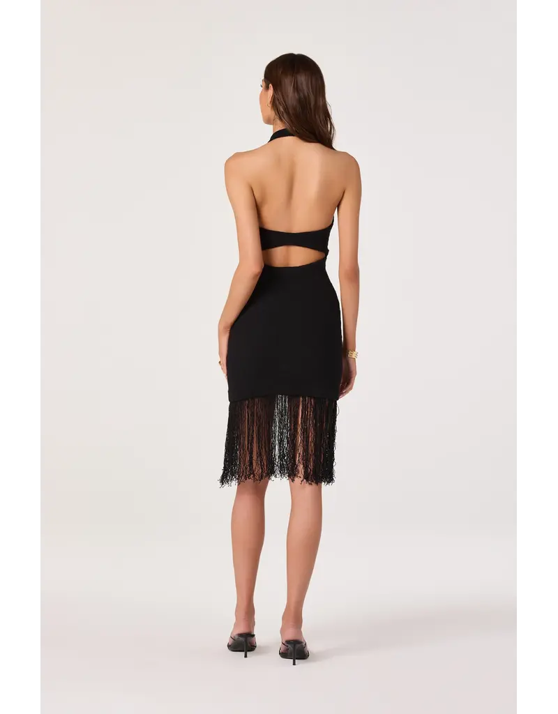 ASTR Kate Fringe Hem V-Neck Sweater Dress