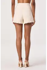 ASTR Nienna Eyelet Ruffle High-Rise Shorts