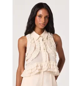 ASTR Nienna Layered Ruffle Cropped Top