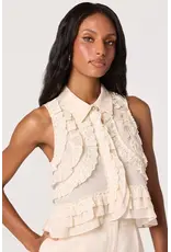 ASTR Nienna Layered Ruffle Cropped Top