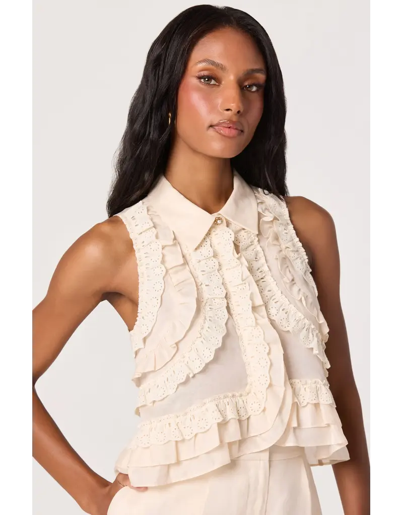 ASTR Nienna Layered Ruffle Cropped Top