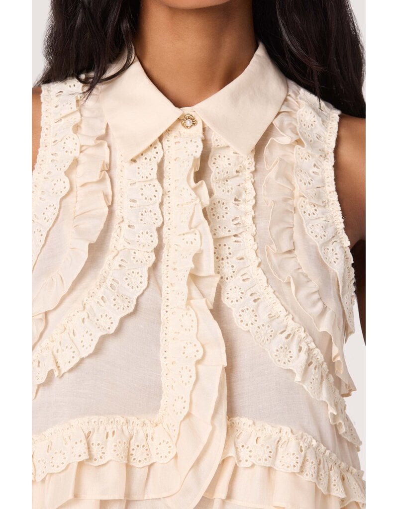 ASTR Nienna Layered Ruffle Cropped Top