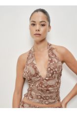 Pretty Garbage Yuna Paisley Halter Top