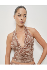Pretty Garbage Yuna Paisley Halter Top