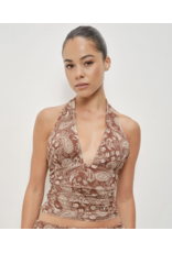 Pretty Garbage Yuna Paisley Halter Top