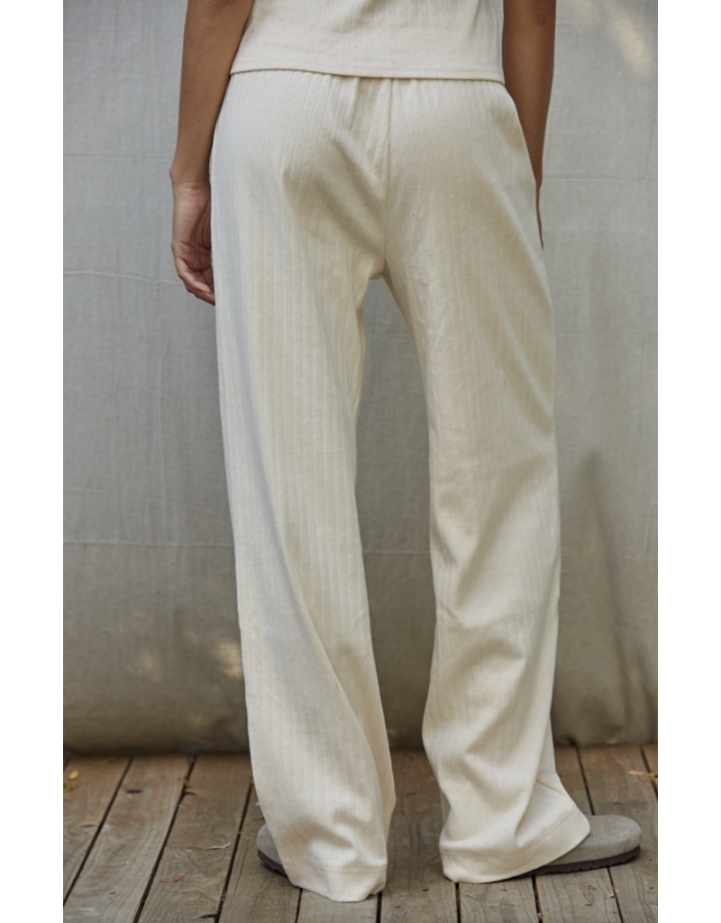 By Together Knit Cotton Pointelle T-shirt & Pant Set