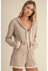 Hooded Waffle Knit Romper