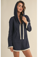 Hooded Waffle Knit Romper