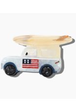 Hand-Painted Americana Surf Car Claw Clip
