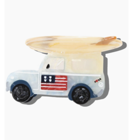 Hand-Painted Americana Surf Car Claw Clip