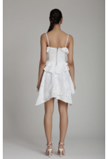 Avec Les Filles Broderie Anglaise Cotton Ruffle Mini Dress