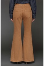 Avec Les Filles Lace Up Washed Cotton Flare Pants