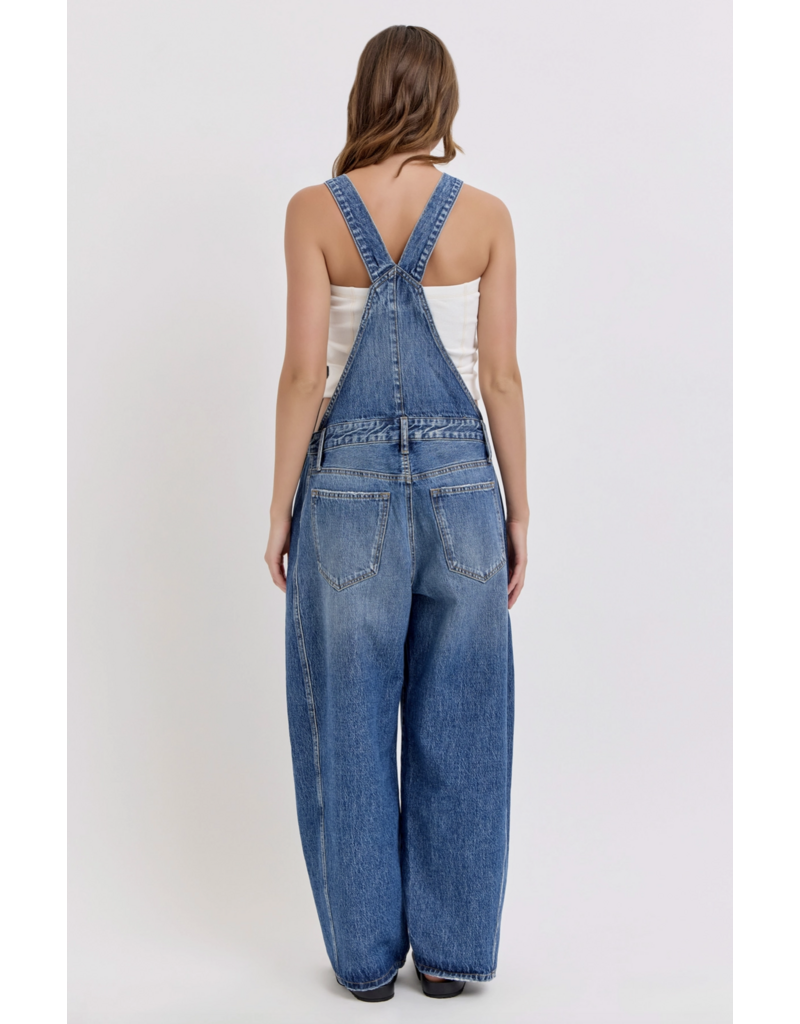 Cello Jeans Mid-Waisted Barrel Overall