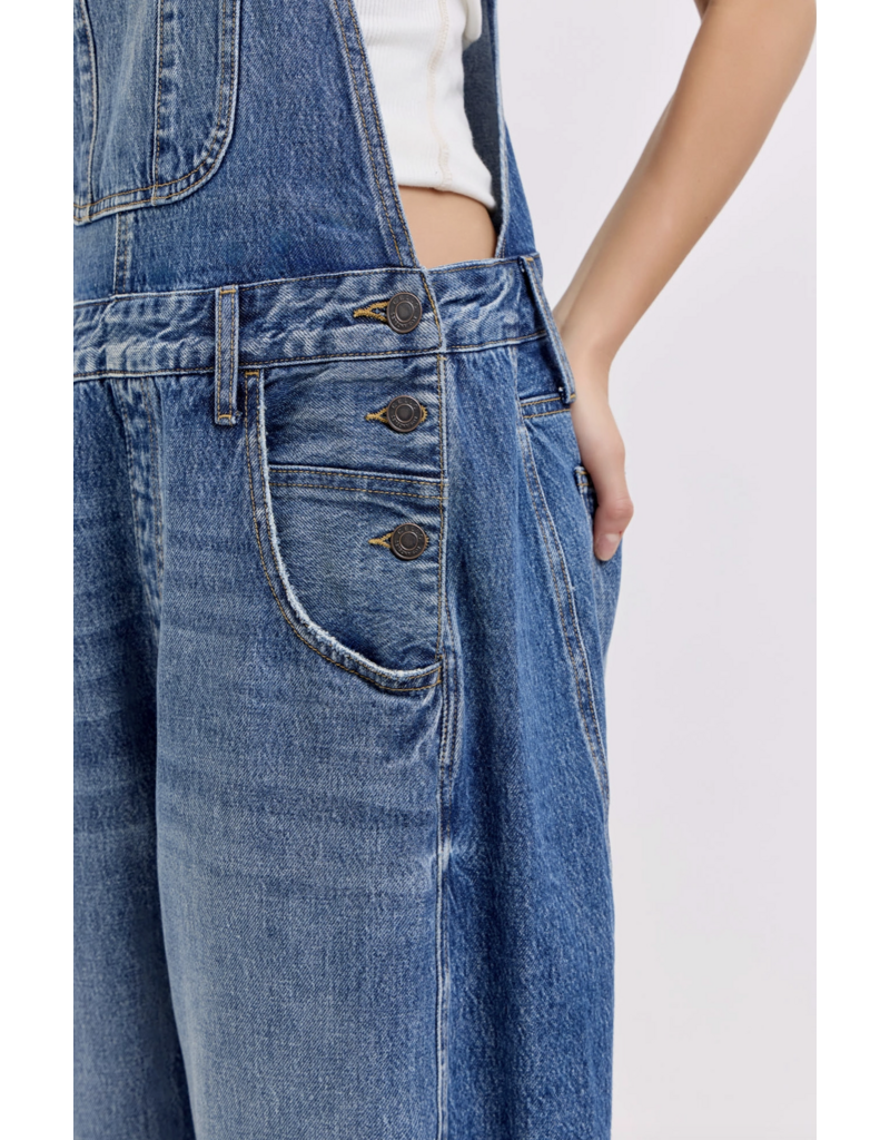 Cello Jeans Mid-Waisted Barrel Overall