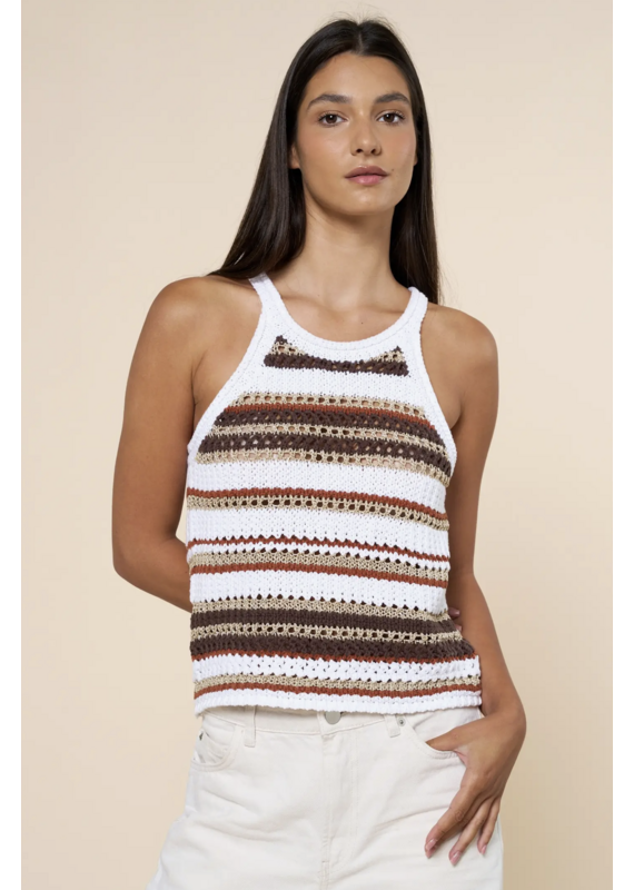Stripe Crochet Tank Top