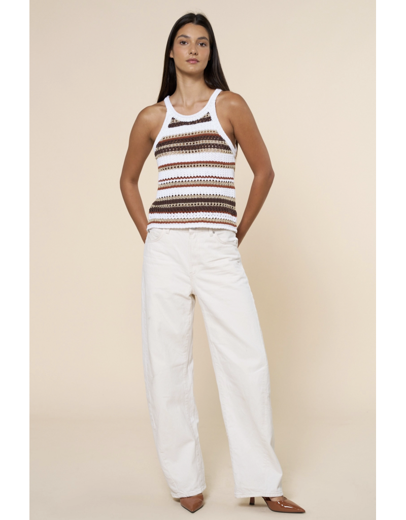 Stripe Crochet Tank Top