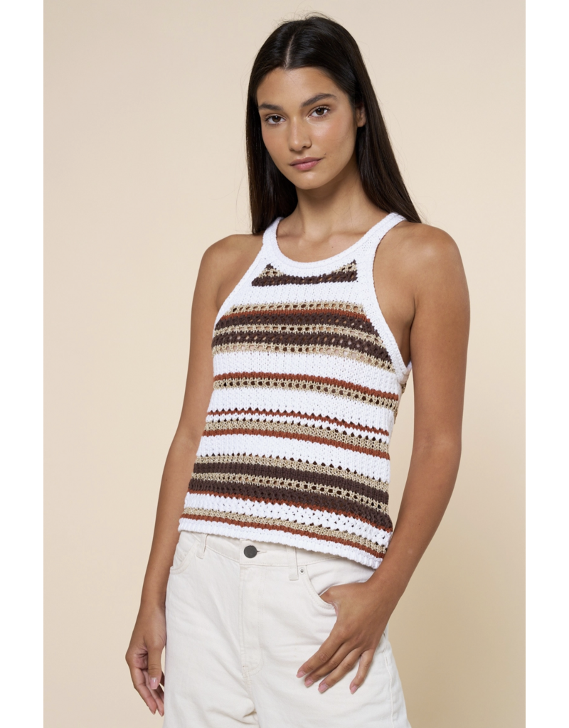 Stripe Crochet Tank Top