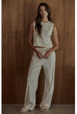 By Together Knit Cotton Pointelle Muscle Tank & Pants Set