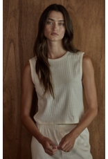By Together Knit Cotton Pointelle Muscle Tank & Pants Set