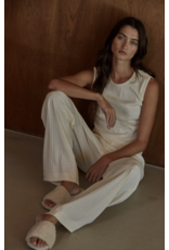By Together Knit Cotton Pointelle Muscle Tank & Pants Set