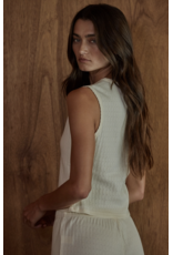 By Together Knit Cotton Pointelle Muscle Tank & Pants Set