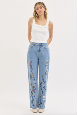 Cello Jeans Embroidered High Rise Dad Jean