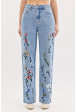 Cello Jeans Embroidered High Rise Dad Jean