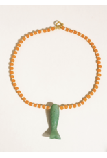 Flanerie Nicolette 18K Gold Vintage Beaded Fish Necklace
