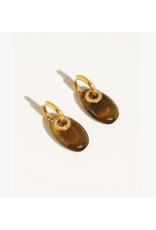 Flanerie Canari 18K Gold Non-Tarnish Resin Earrings