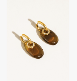 Flanerie Canari 18K Gold Non-Tarnish Resin Earrings