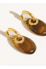 Flanerie Canari 18K Gold Non-Tarnish Resin Earrings