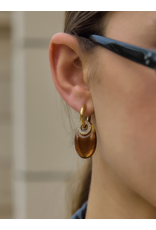 Flanerie Canari 18K Gold Non-Tarnish Resin Earrings