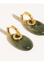 Flanerie Canari 18K Gold Non-Tarnish Resin Earrings