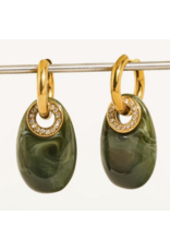Flanerie Canari 18K Gold Non-Tarnish Resin Earrings
