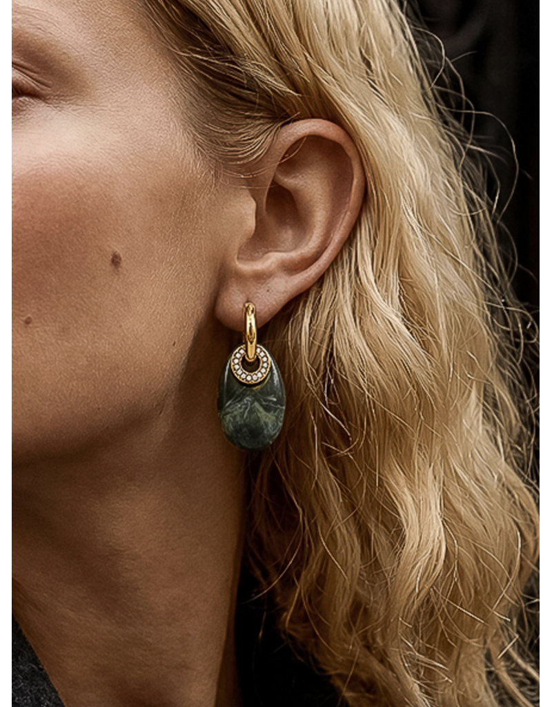 Flanerie Canari 18K Gold Non-Tarnish Resin Earrings