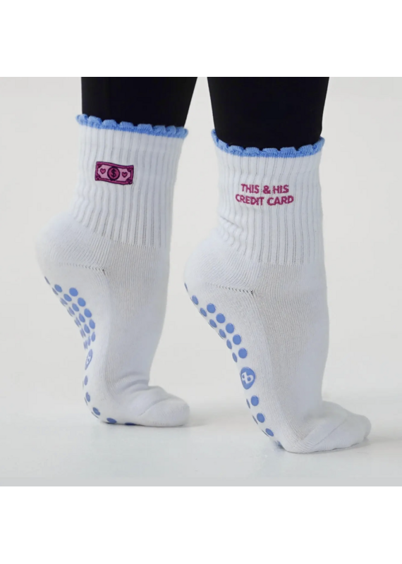 This and His Credit Card Grip Socks
