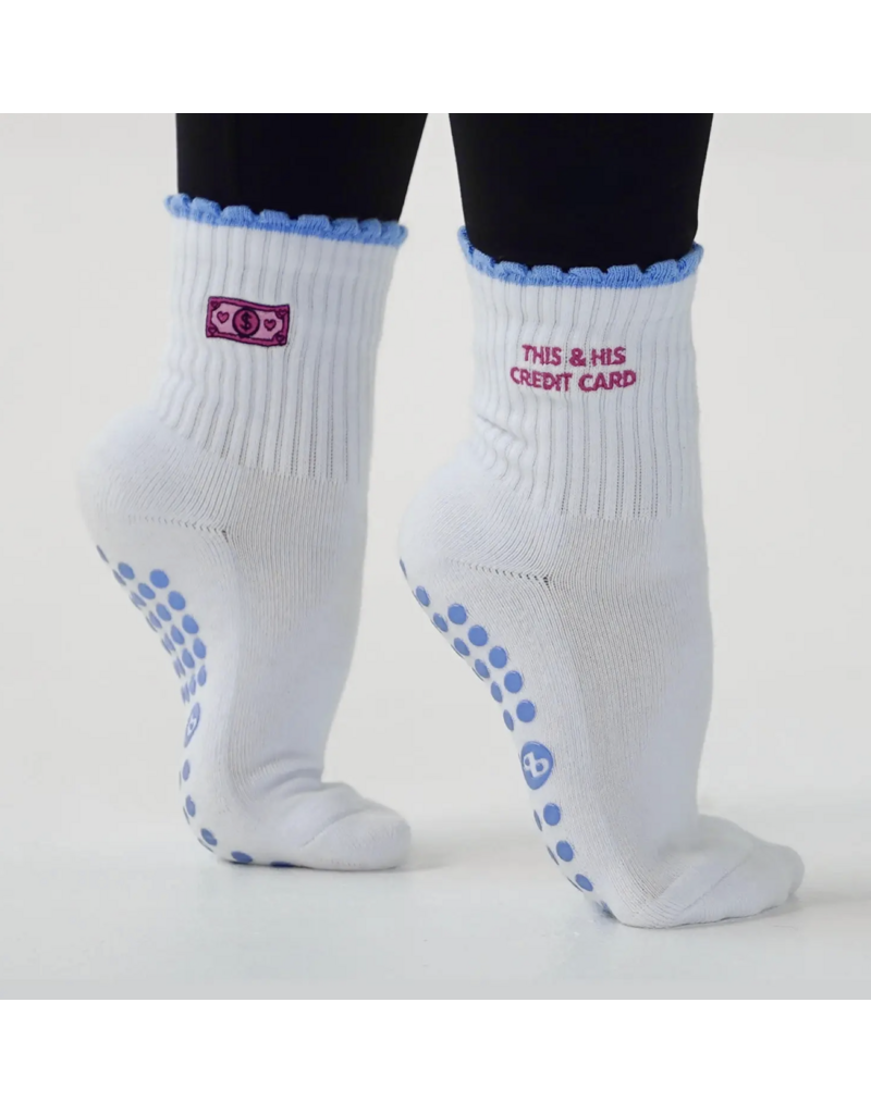 This and His Credit Card Grip Socks