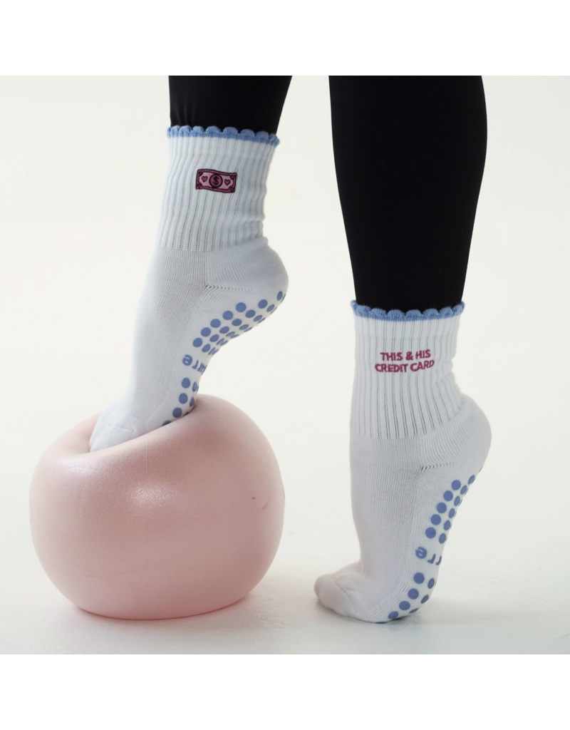 This and His Credit Card Grip Socks