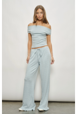 Pretty Garbage Devin Off Shoulder Striped Top