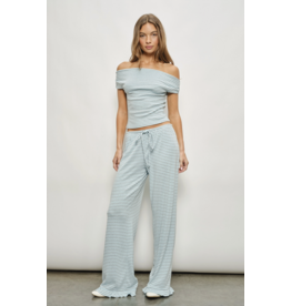 Pretty Garbage Devin Ruffle Striped Lounge Pants
