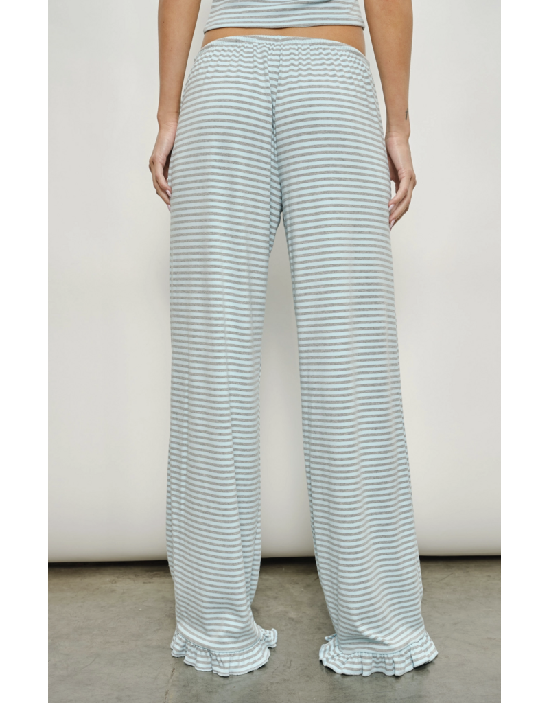 Pretty Garbage Devin Ruffle Striped Lounge Pants